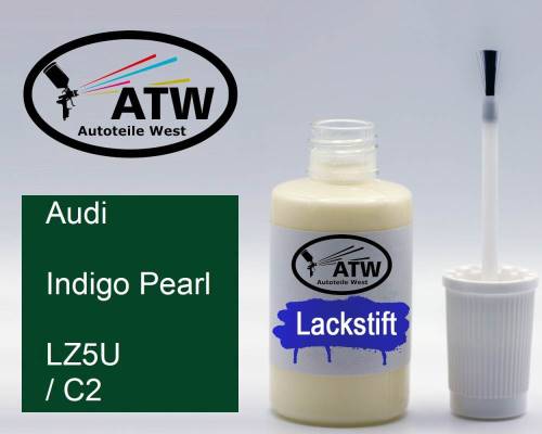 Audi, Indigo Pearl, LZ5U / C2: 20ml Lackstift, von ATW Autoteile West.